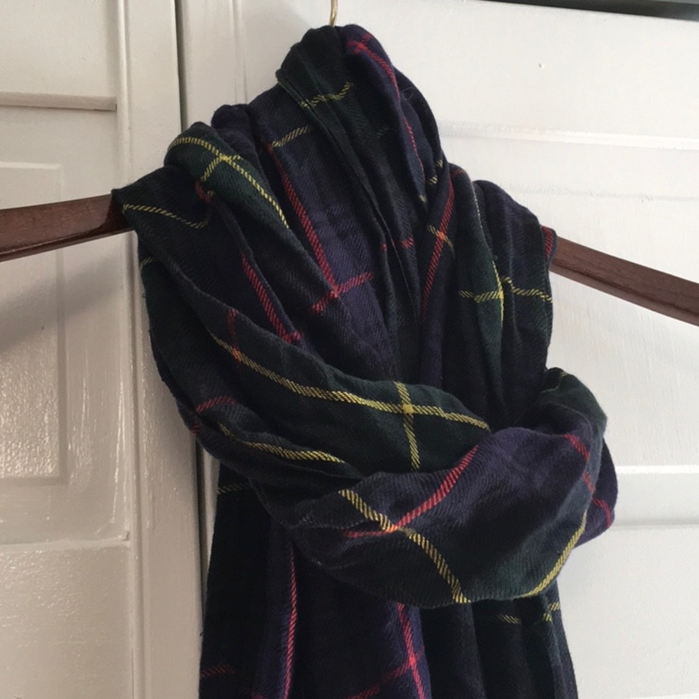 Plaid Pashmina Scarf